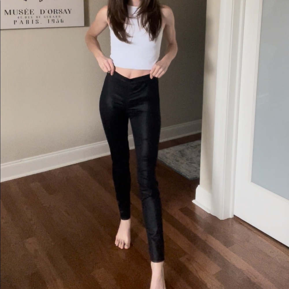 Shiny black H&M jeggings